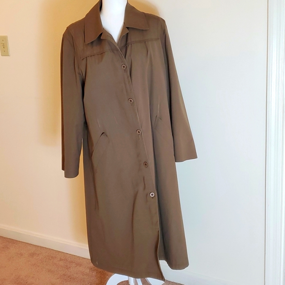 Vintage London Fog long brown trench coat